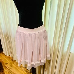 B.B. Dakota sheer net overlay pale pink skirt